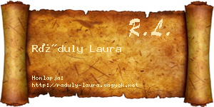Ráduly Laura névjegykártya